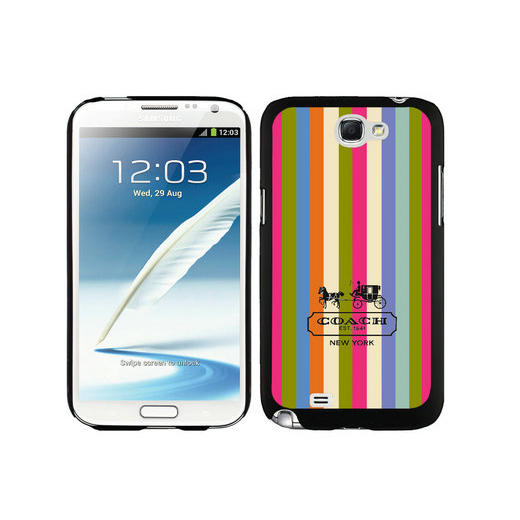 Coach Stripe Multicolor Samsung Note 2 Cases DTF
