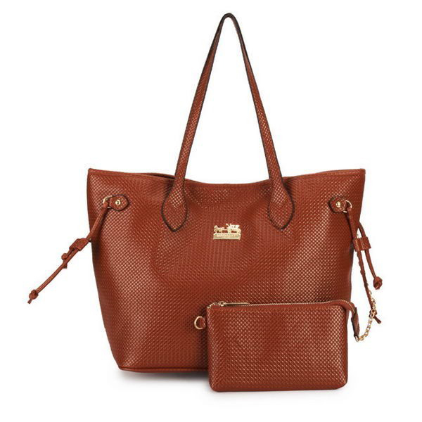 Coach City Knitted Medium Brown Totes DZL