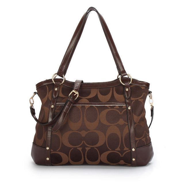 Coach Legacy Logo In Signature Large Coffee Totes BPG